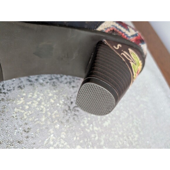 CrazycatZ Shoes Booties Women 42 Colorful Boho Hippie Festival Painted Leather - Picture 10 of 12